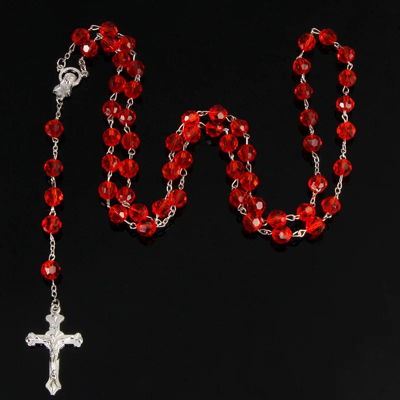 High Quality Jesus Cross Rosary Necklace - Fashion Christian Jewelry for Women