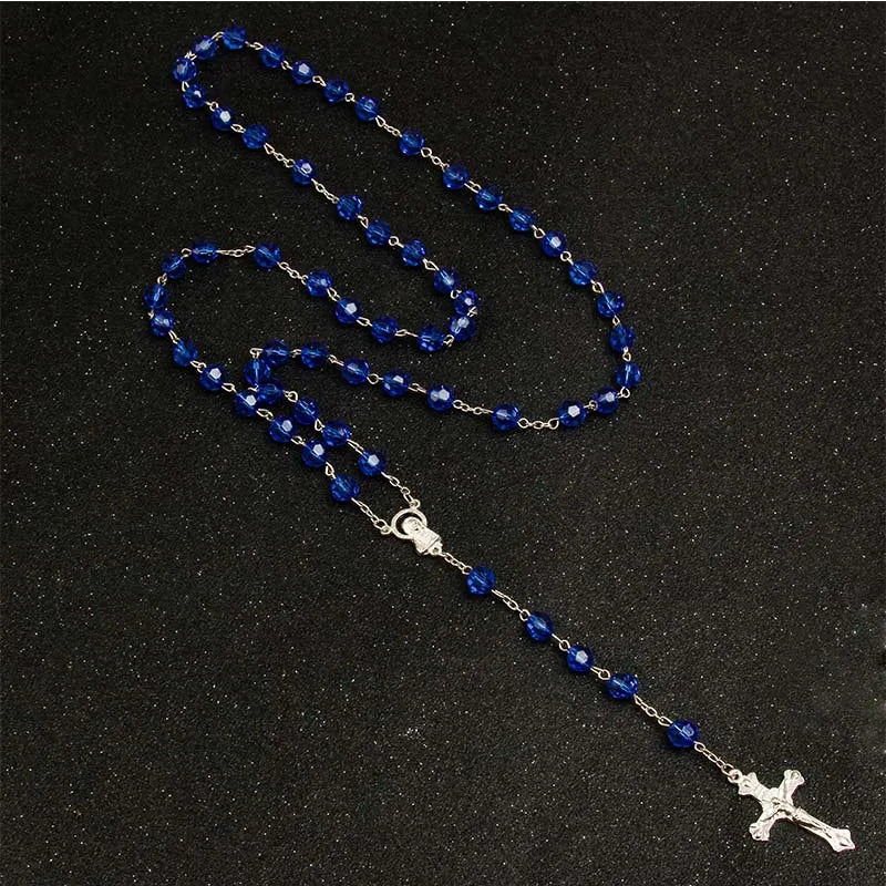 High Quality Jesus Cross Rosary Necklace - Fashion Christian Jewelry for Women