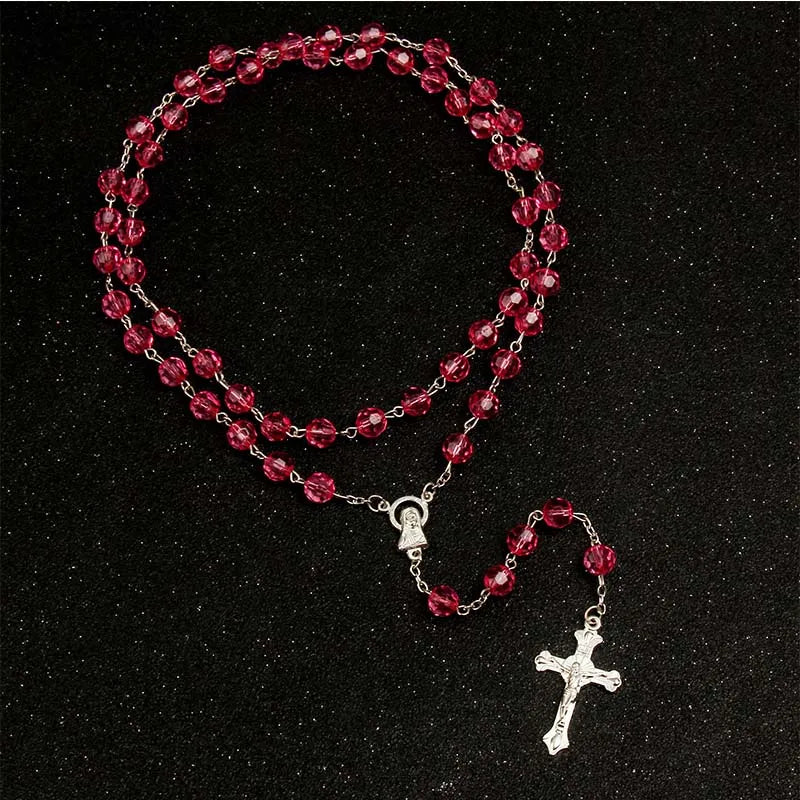 High Quality Jesus Cross Rosary Necklace - Fashion Christian Jewelry for Women