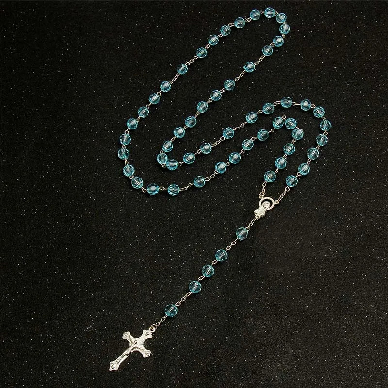 High Quality Jesus Cross Rosary Necklace - Fashion Christian Jewelry for Women