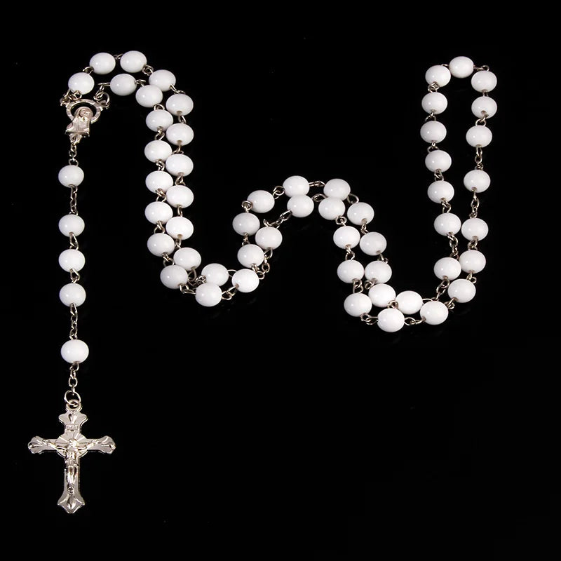 High Quality Jesus Cross Rosary Necklace - Fashion Christian Jewelry for Women