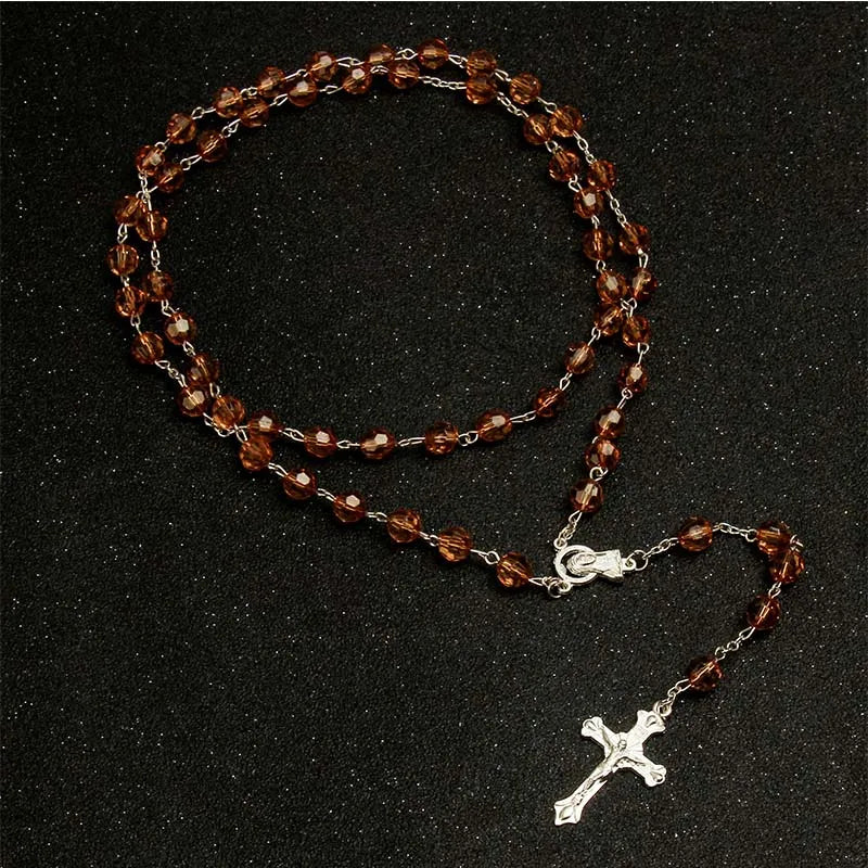 High Quality Jesus Cross Rosary Necklace - Fashion Christian Jewelry for Women