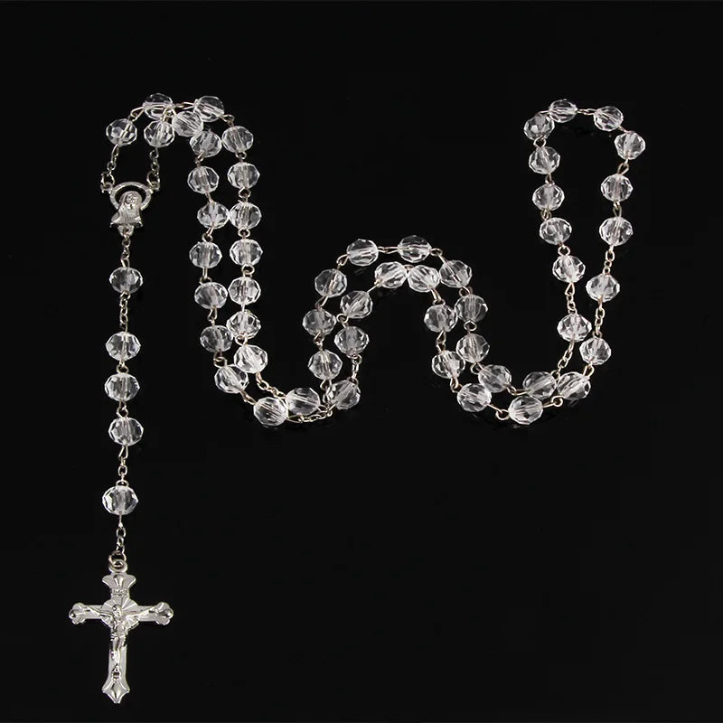 High Quality Jesus Cross Rosary Necklace - Fashion Christian Jewelry for Women