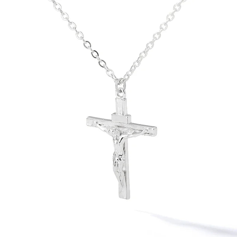 Christian Jesus Cross Necklace - Premium Stainless Steel Chain for Men & Women