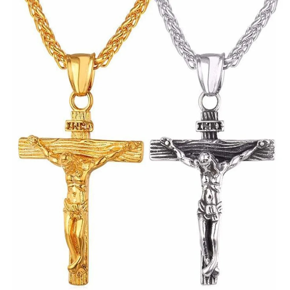 Premium Cross Necklace - 18k Gold Plated Crucifix Pendant for Women