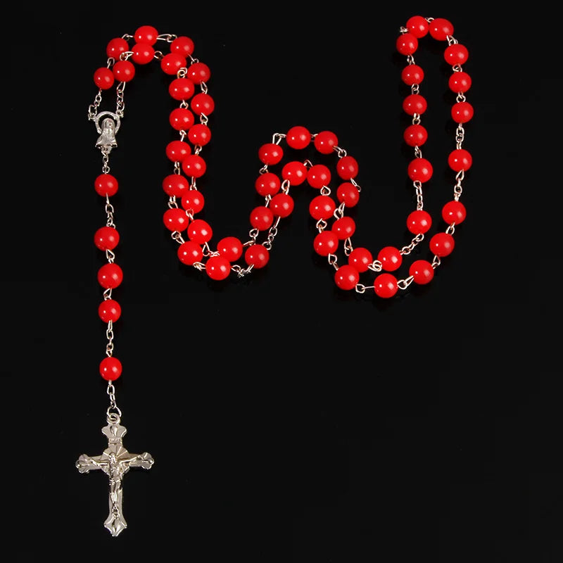 High Quality Jesus Cross Rosary Necklace - Fashion Christian Jewelry for Women