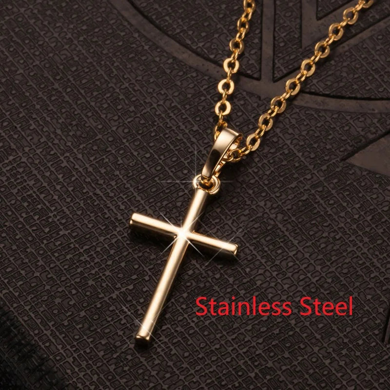 Rotatable Crown Rhinestone Cross Choker Necklace Set - Christian Jewelry Gift