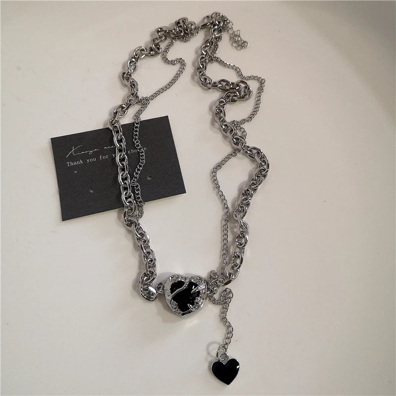 Cross Necklace Zircon Pendant - Hip Hop Bling Fashion Stainless Steel