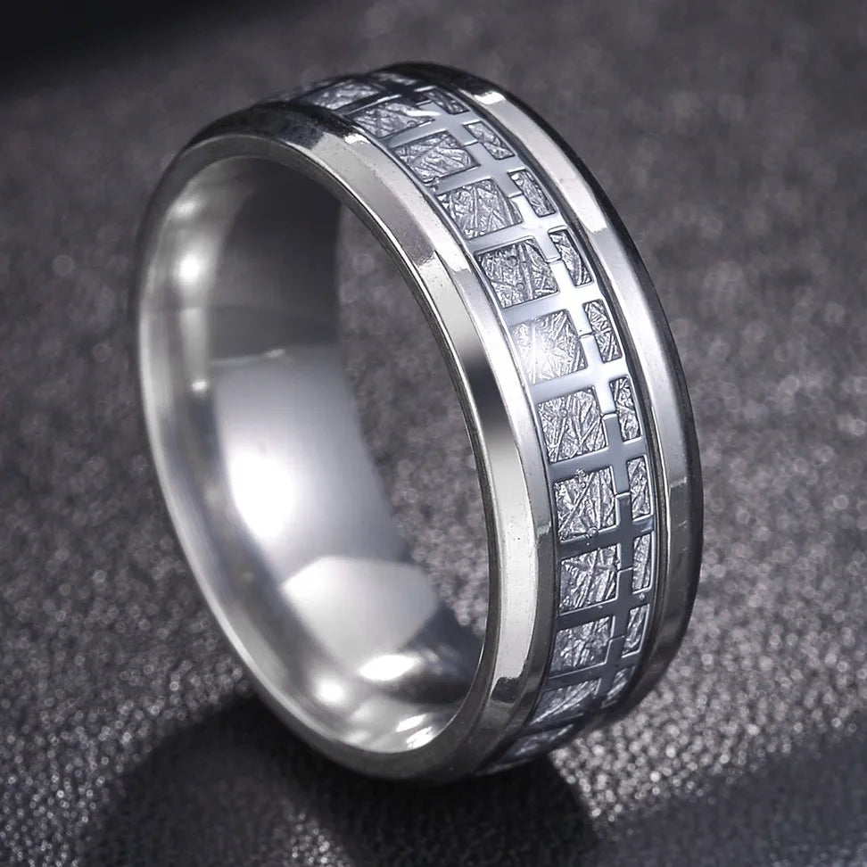 Stainless Steel Cross Ring Christian Jesus Christ Lord Prayer for Men and Women