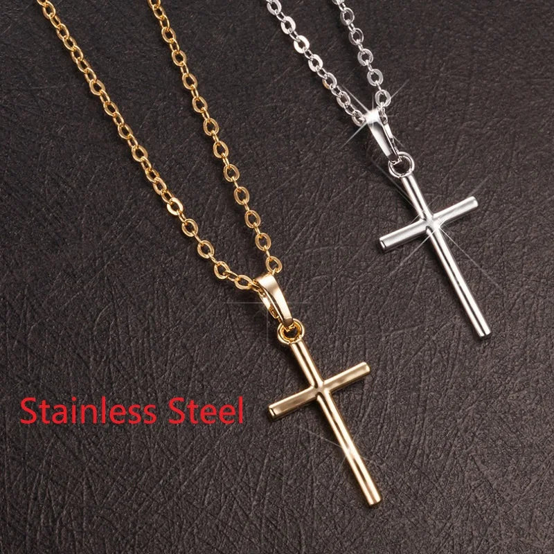 Rotatable Crown Rhinestone Cross Choker Necklace Set - Christian Jewelry Gift